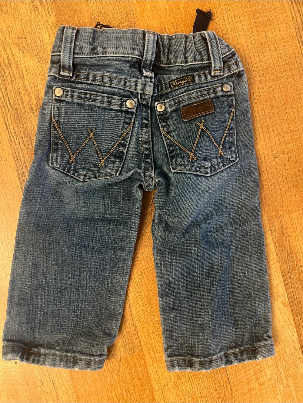 Wrangler Blue Toddler Denim Jeans with Back Pocket Stitching